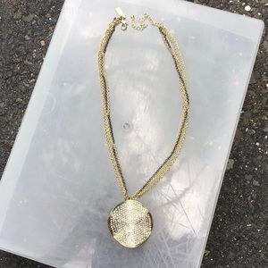 LOFT gold pendant necklace OS jewel sparkle detail